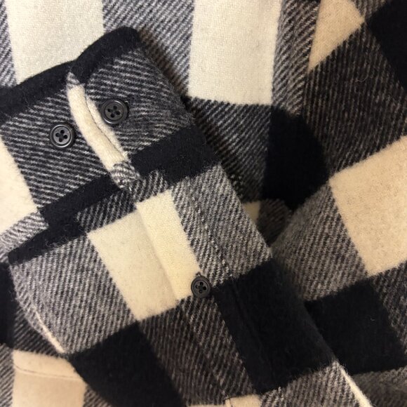 Ralph Lauren Buffalo Plaid Full Zip 100% Wool Flannel Shacket Jacket Medium M - Picture 5 of 8